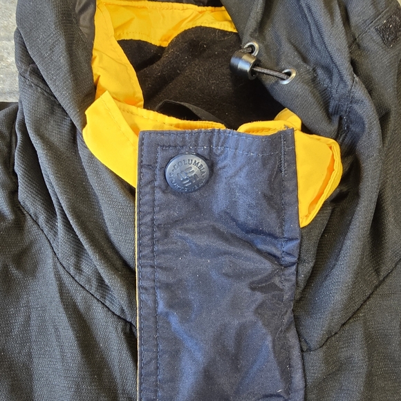Vintage Y2K Columbia Men's Navy and Yellow Heavy Winter Ski Jacket Size XL Parka - Picture 3 of 8